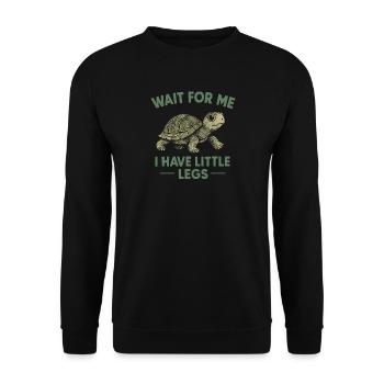 Turtle Saying Humor Meme Funny Gift Idea - Unisex Sweatshirt - black - Front - Alina (178cm) & Michal (187cm)