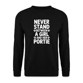 Portuguese Water Dog Sayings Funny Gift - Unisex Sweatshirt - black - Front - Alina (178cm) & Michal (187cm)