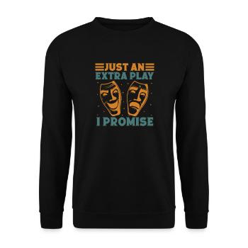 Théâtre musical : juste une pièce supplémentaire Conception de théâtre - Sweat-shirt Unisexe - noir - Devant - Alina (178cm) & Michal (187cm)