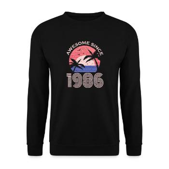 Aloha Sunset 1996 Retro - Unisex Pullover - Schwarz - Vorne - Alina (178cm) & Michal (187cm)