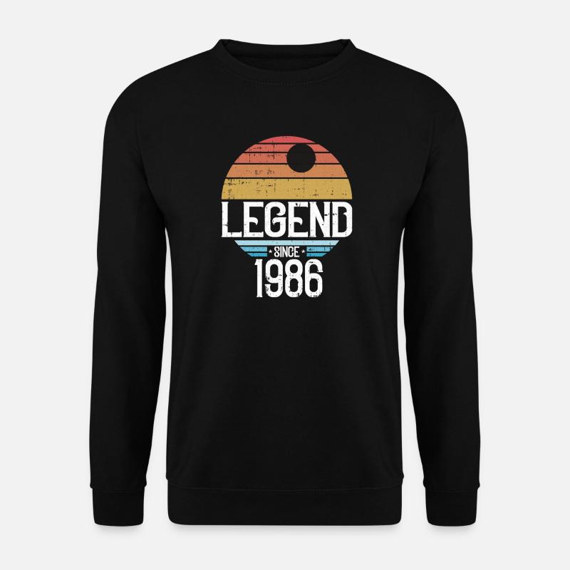 Legend 1986 Retro Sun Logo - Unisex Sweatshirt - black