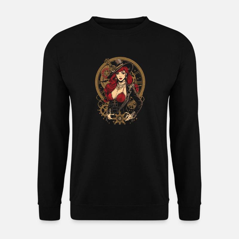 Steam Punk Schöne Frauen Steampunk - Unisex Pullover - Schwarz