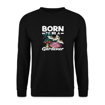 Né pour être jardinier amoureux des plantes de jardin - Sweat-shirt Unisexe - noir - Devant - Alina (178cm) & Michal (187cm)