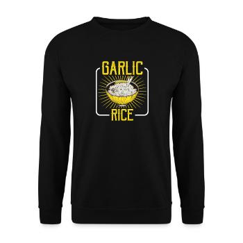 garlic rice delight chef lover chef - Unisex Sweatshirt - black - Front - Alina (178cm) & Michal (187cm)