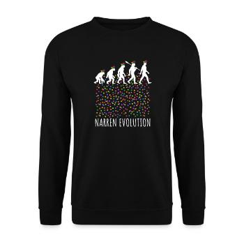 Fool Evolution | Homo Carnival | Carnival - Unisex Sweatshirt - black - Front - Alina (178cm) & Michal (187cm)