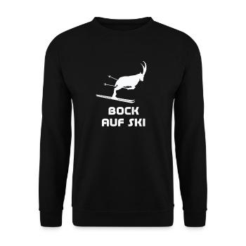 Ski de luxe : motif des sports d’hiver - Sweat-shirt Unisexe - noir - Devant - Alina (178cm) & Michal (187cm)