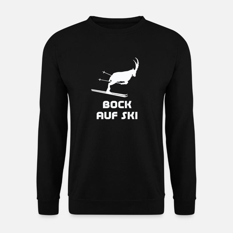 Bock auf Ski: Wintersport Motiv - Unisex Pullover - Schwarz