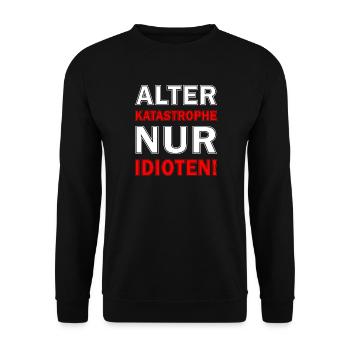 Just Idiot Design - Unisex Sweatshirt - black - Front - Alina (178cm) & Michal (187cm)