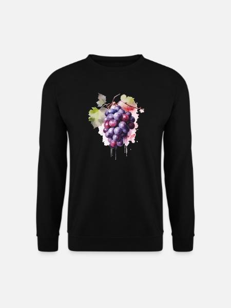 Raisins Aquarelle - Sweat-shirt Unisexe - noir