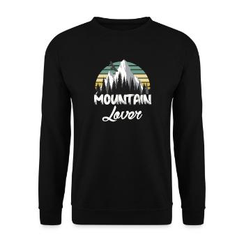 Montagne rétro Paysage montagneux - Sweat-shirt Unisexe - noir - Devant - Alina (178cm) & Michal (187cm)