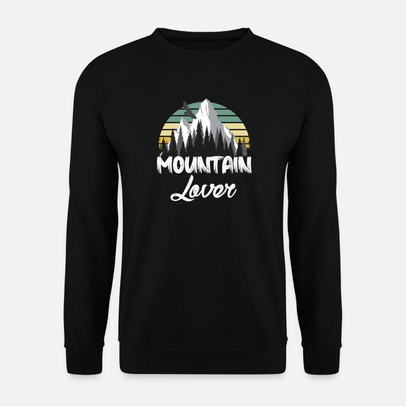 Mountain Retro Mountain Landscape - Unisex Sweatshirt - black