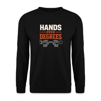 workers who are trained as welders and - Unisex Sweatshirt - black - Front - Alina (178cm) & Michal (187cm)