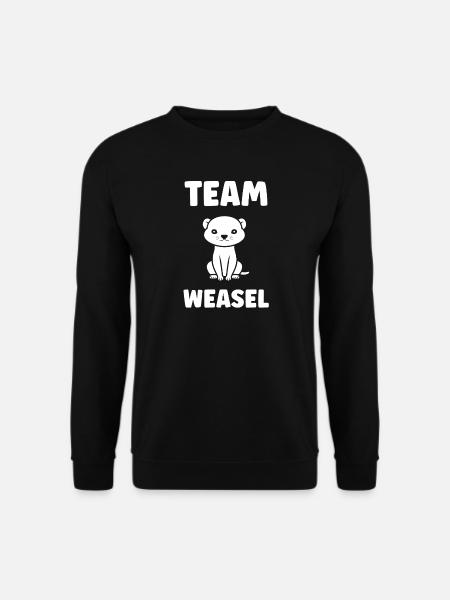 Team Weasel Mascotte Dessin - Sweat-shirt Unisexe - noir