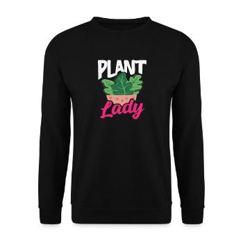 Plant lover planting succulent flower - Unisex Sweatshirt - black - Front - Alina (178cm) & Michal (187cm)