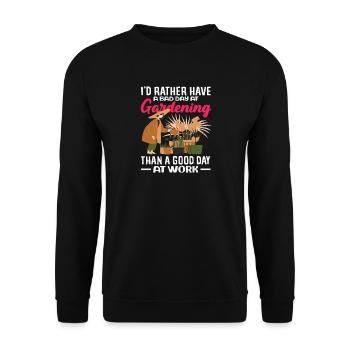 Plant Lovers Gardening Hobby Plants - Unisex Sweatshirt - black - Front - Alina (178cm) & Michal (187cm)