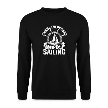 Annule tout, Allons naviguer Bonnet de voile - Sweat-shirt Unisexe - noir - Devant - Alina (178cm) & Michal (187cm)
