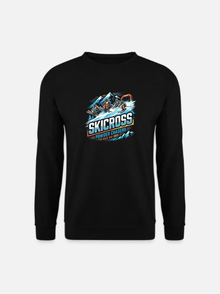 Skicross Race Action in the Snow - Unisex Sweatshirt - black