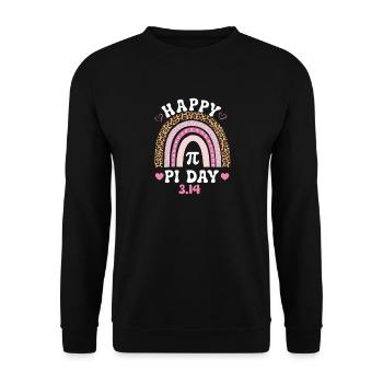 Joyeuse Journée Pi 3.14 Célébration Math Blague Nerd - Sweat-shirt Unisexe - noir - Devant - Alina (178cm) & Michal (187cm)