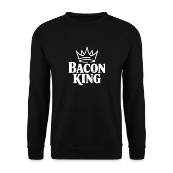 Bacon King - Unisex Sweatshirt - black - Front - Alina (178cm) & Michal (187cm)