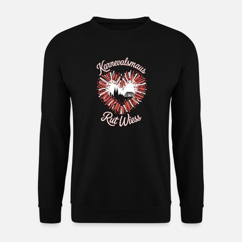Karnevalsmaus Rut Wiess Köln Kölner Karneval Maus - Unisex Pullover - Schwarz