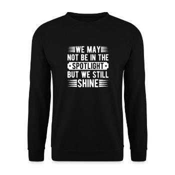 Le théâtre Nous pouvons être mis en lumière Mais nous brillons Acteur - Sweat-shirt Unisexe - noir - Devant - Alina (178cm) & Michal (187cm)