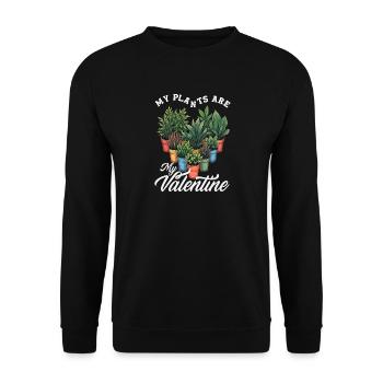 Plant Lover Plants Valentine Succulent - Unisex Sweatshirt - black - Front - Alina (178cm) & Michal (187cm)