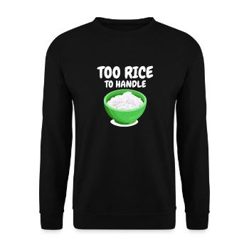 Rice Lover Chef Cooking Gift - Unisex Sweatshirt - black - Front - Alina (178cm) & Michal (187cm)