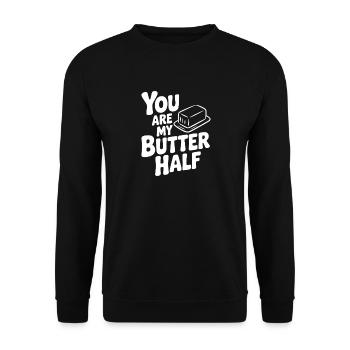 Tu es ma moitié - Sweat-shirt Unisexe - noir - Devant - Alina (178cm) & Michal (187cm)