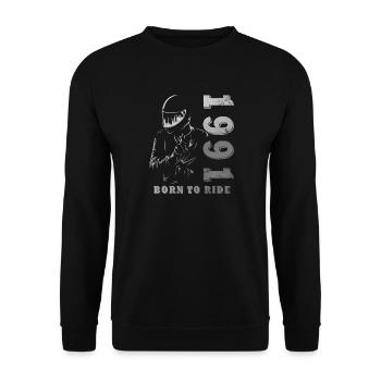 Vintage Motorcycle 1991 Retro Birthday Gift - Unisex Sweatshirt - black - Front - Alina (178cm) & Michal (187cm)