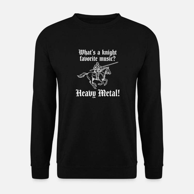 Heavy Metal Knight – Lustiges Ritter Design - Unisex Pullover - Schwarz