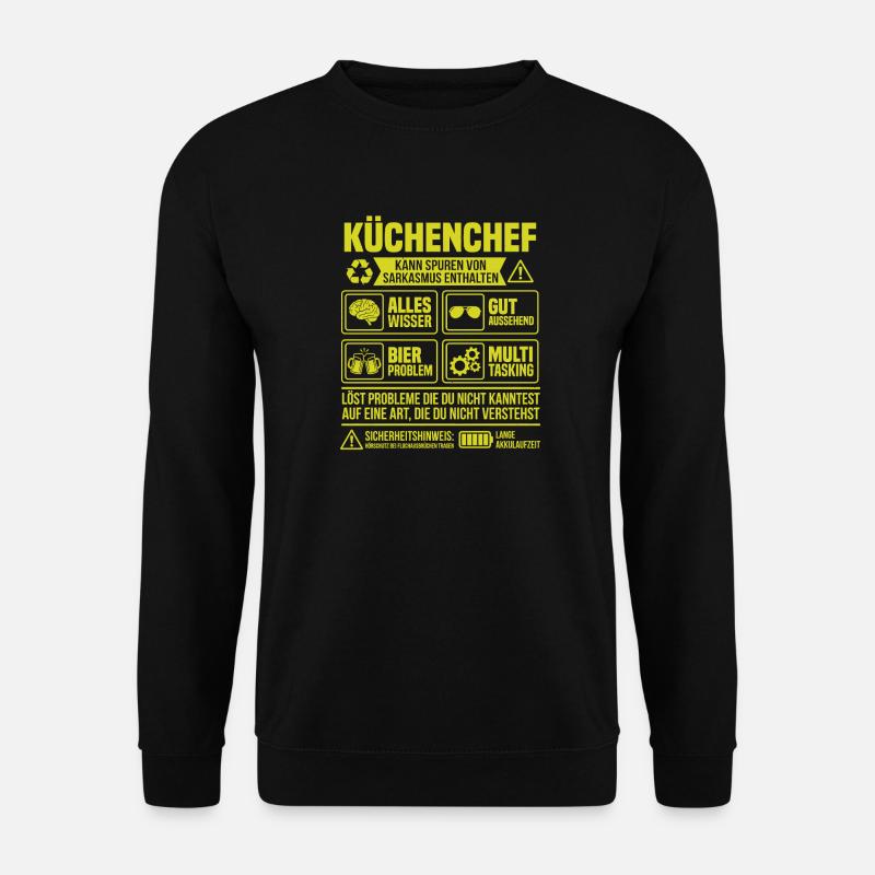 Chef – May contain traces of sarcasm - Unisex Sweatshirt - black