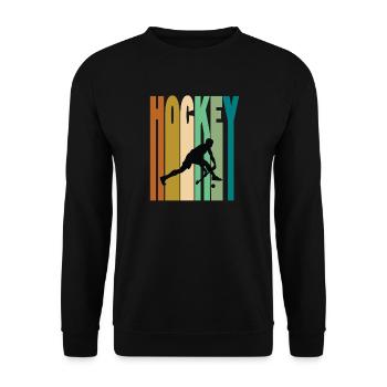Hockey sur gazon Hommes Rétro Vintage - Sweat-shirt Unisexe - noir - Devant - Alina (178cm) & Michal (187cm)