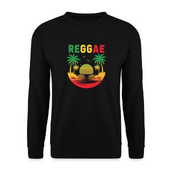 Reggae Sunset Palm Paradise - Unisex Sweatshirt - black - Front - Alina (178cm) & Michal (187cm)