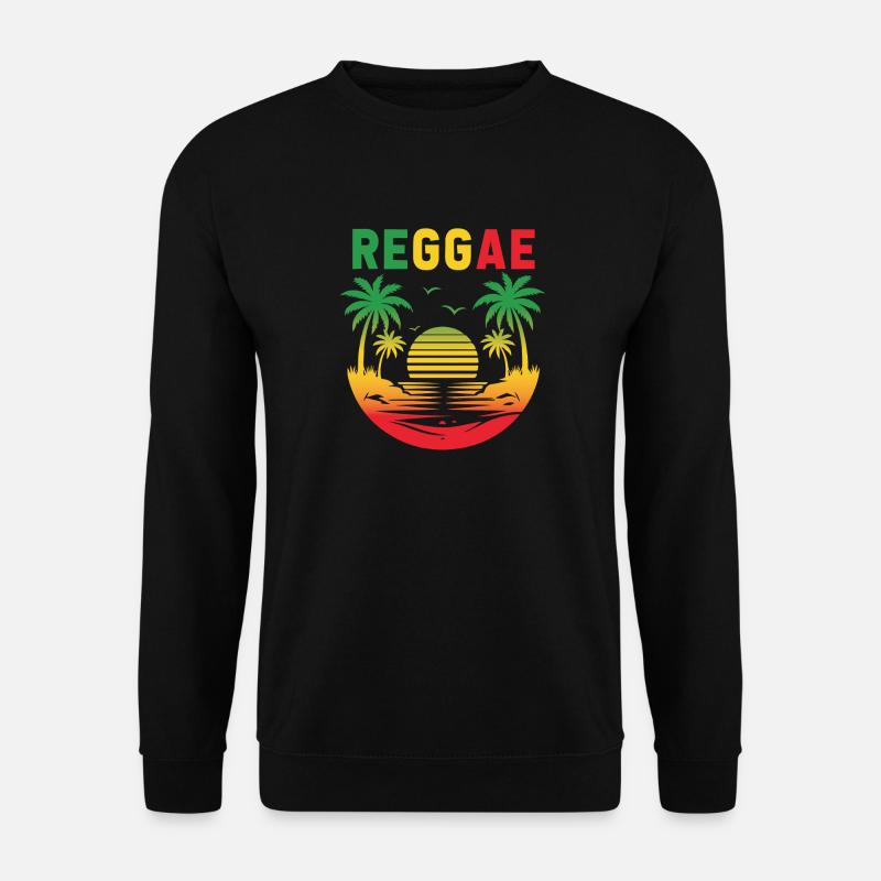 Reggae Sunset Palm Paradise - Unisex Pullover - Schwarz