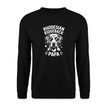 Rhodesian Ridgeback Sprüche Lustiges Hund Geschenk - Unisex Pullover - Schwarz - Vorne - Alina (178cm) & Michal (187cm)