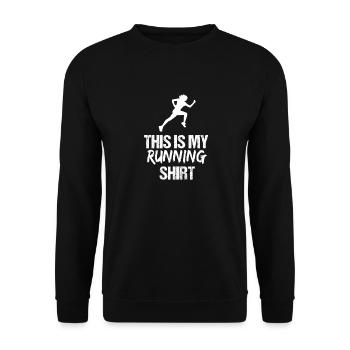 Voici ma silhouette de coureuse de haut de course - Sweat-shirt Unisexe - noir - Devant - Alina (178cm) & Michal (187cm)