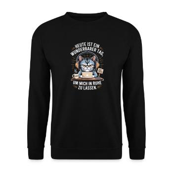 A wonderful day to leave me alone in the office - Unisex Sweatshirt - black - Front - Alina (178cm) & Michal (187cm)