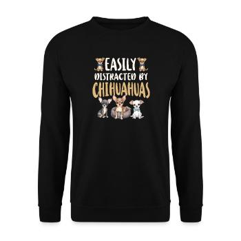 Chihuahua Chihuahueño Easily - Unisex Sweatshirt - black - Front - Alina (178cm) & Michal (187cm)