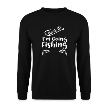 Accroche-le, je vais pêcher - Sweat-shirt Unisexe - noir - Devant - Alina (178cm) & Michal (187cm)