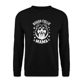 Langhaarcollie Sprüche Langhaarcollie Geschenk - Unisex Pullover - Schwarz - Vorne - Alina (178cm) & Michal (187cm)