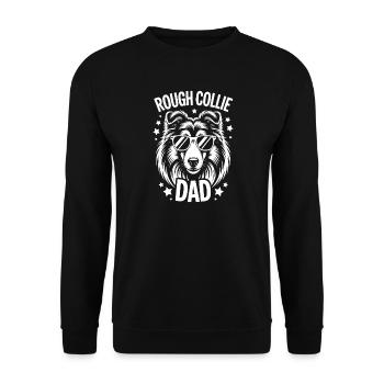 Langhaarcollie Sprüche Langhaarcollie Geschenk - Unisex Pullover - Schwarz - Vorne - Alina (178cm) & Michal (187cm)