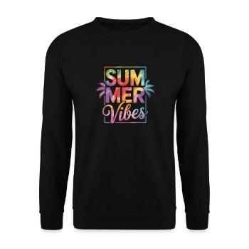 Ambiance estivale - Sweat-shirt Unisexe - noir - Devant - Alina (178cm) & Michal (187cm)
