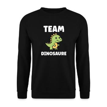Équipe Dinosaure Cartoon - Sweat-shirt Unisexe - noir - Devant - Alina (178cm) & Michal (187cm)