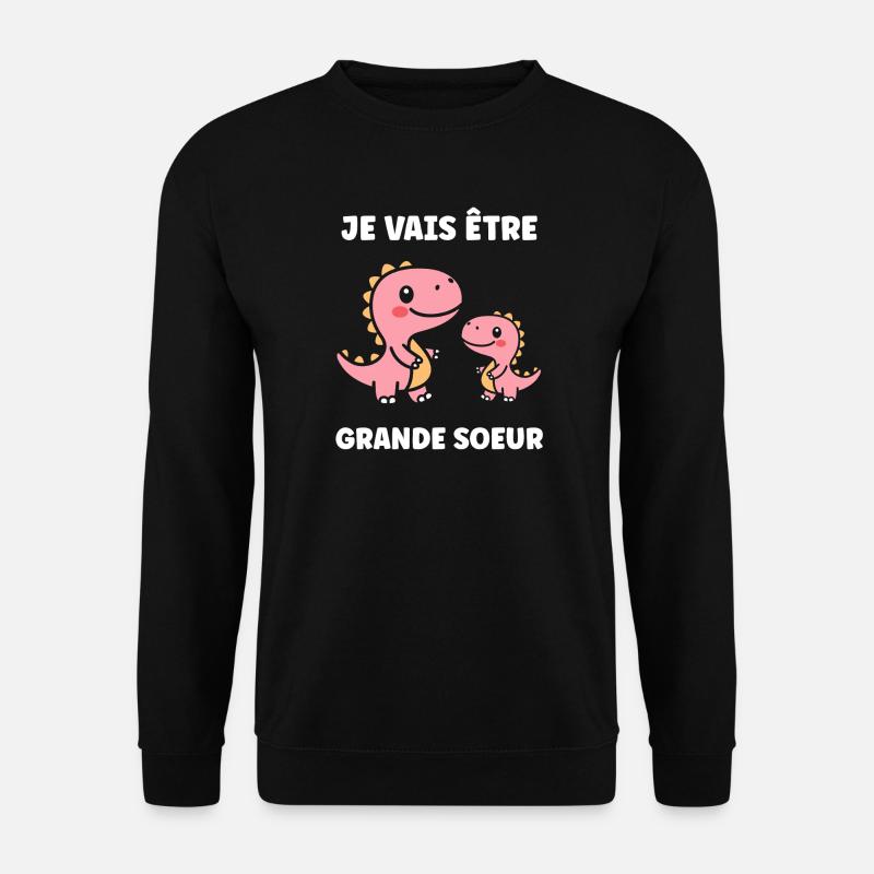 Ich werde eine große Schwester - Unisex Pullover - Schwarz