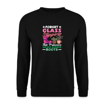 Pflanzenliebhaber Glaspantoffeln Prinzessin - Unisex Pullover - Schwarz - Vorne - Alina (178cm) & Michal (187cm)