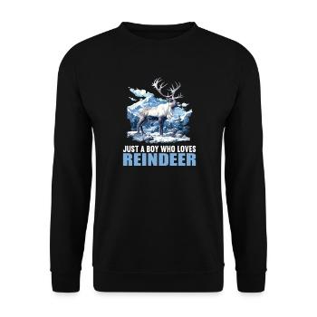 Reindeer Reindeer - Unisex Sweatshirt - black - Front - Alina (178cm) & Michal (187cm)