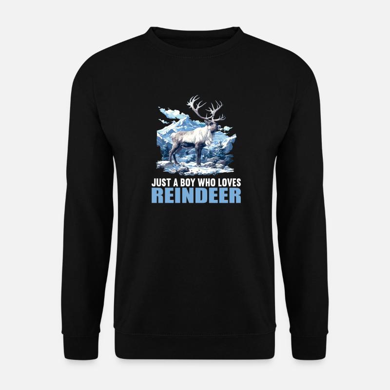 Rentiere Rentier - Unisex Pullover - Schwarz