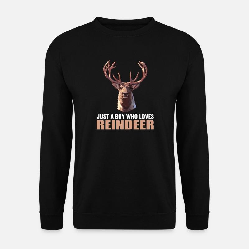 Rentiere Rentier - Unisex Pullover - Schwarz