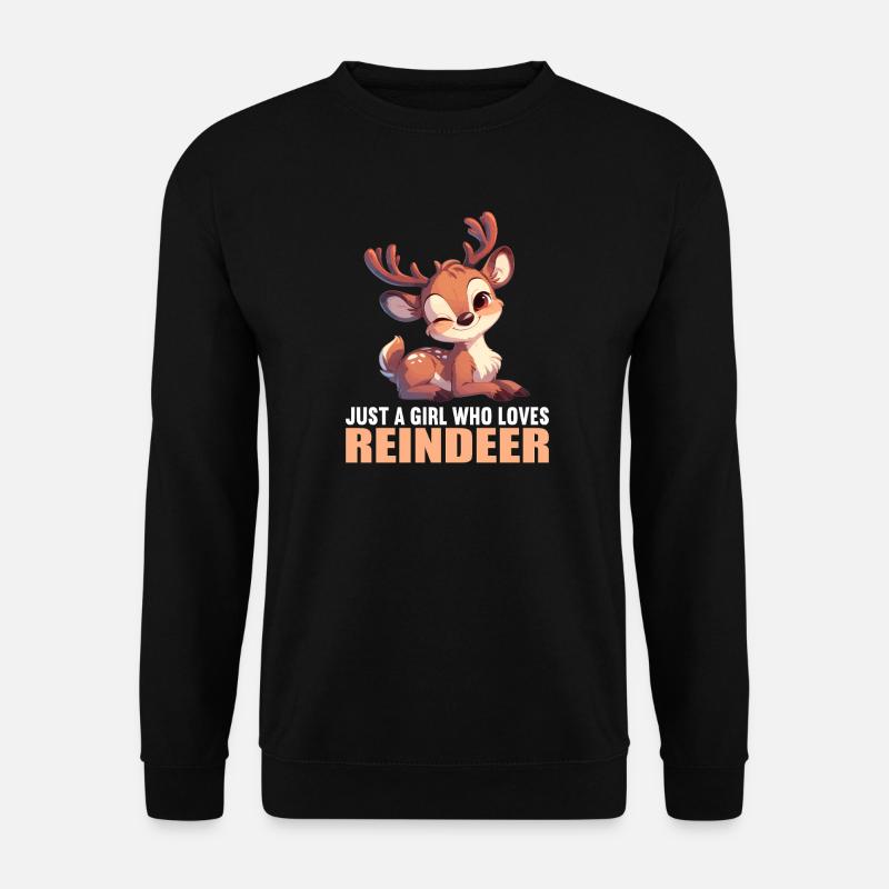 Rentiere Rentier - Unisex Pullover - Schwarz