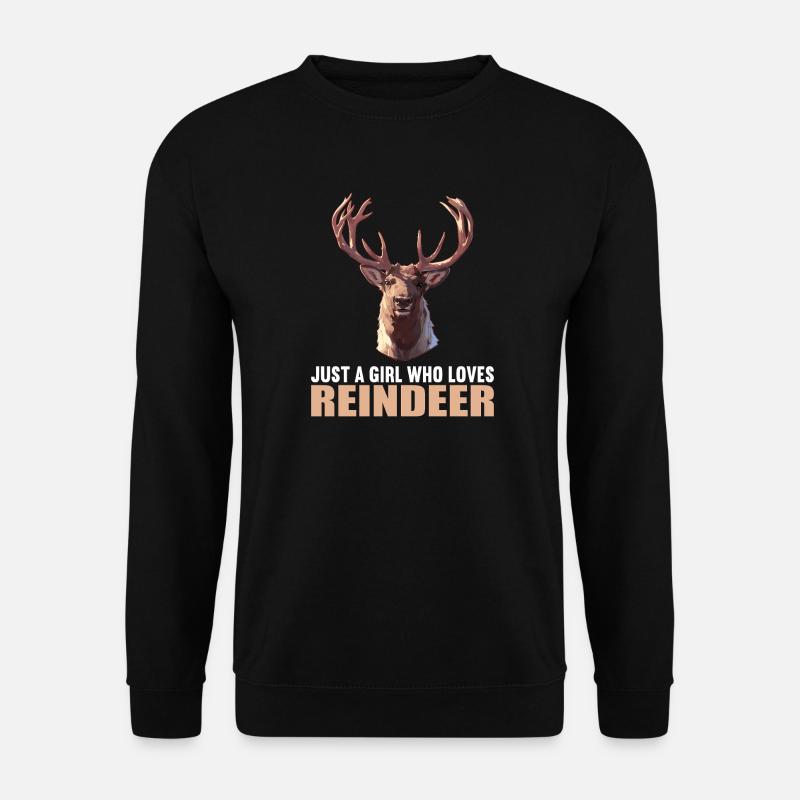 Rentiere Rentier - Unisex Pullover - Schwarz
